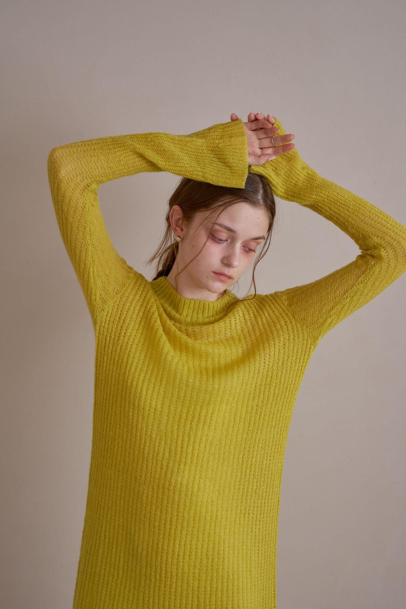 pinue ピヌエ　ラインニットトップス(MUSTARD) pinue 2023 Spring Collection】 ⁡ オンラインストアにて販売中