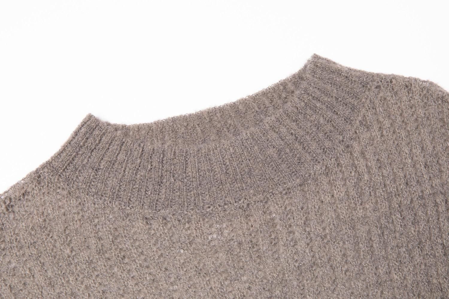 PINUE ブークレカラーニットワンピース 完売品 PINUE ブークレカラーニットワンピース - メルカリ