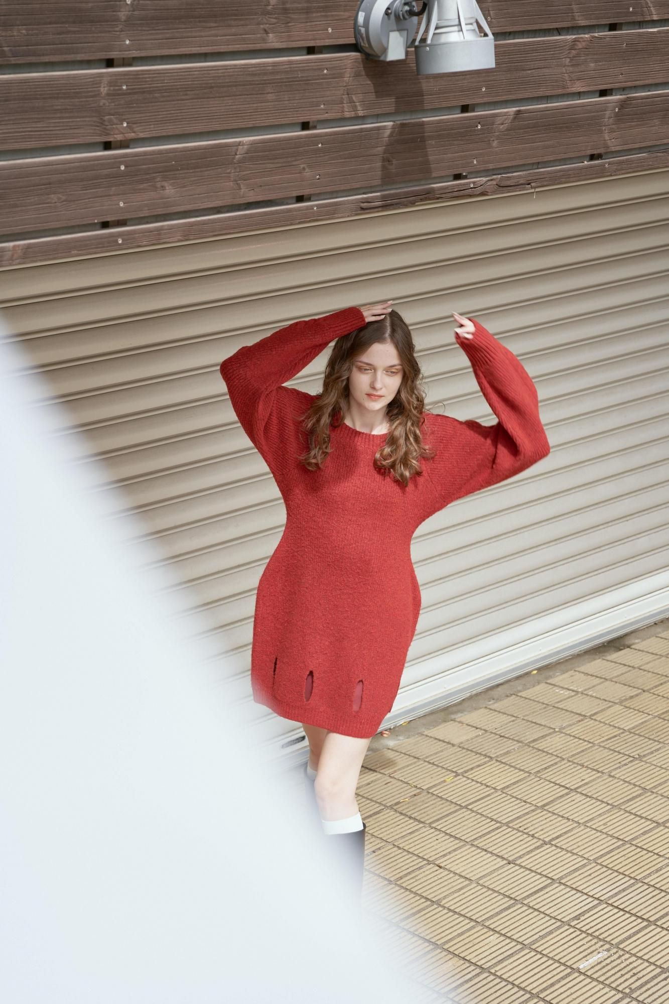 ミニニットワンピース（RED） - PINUE