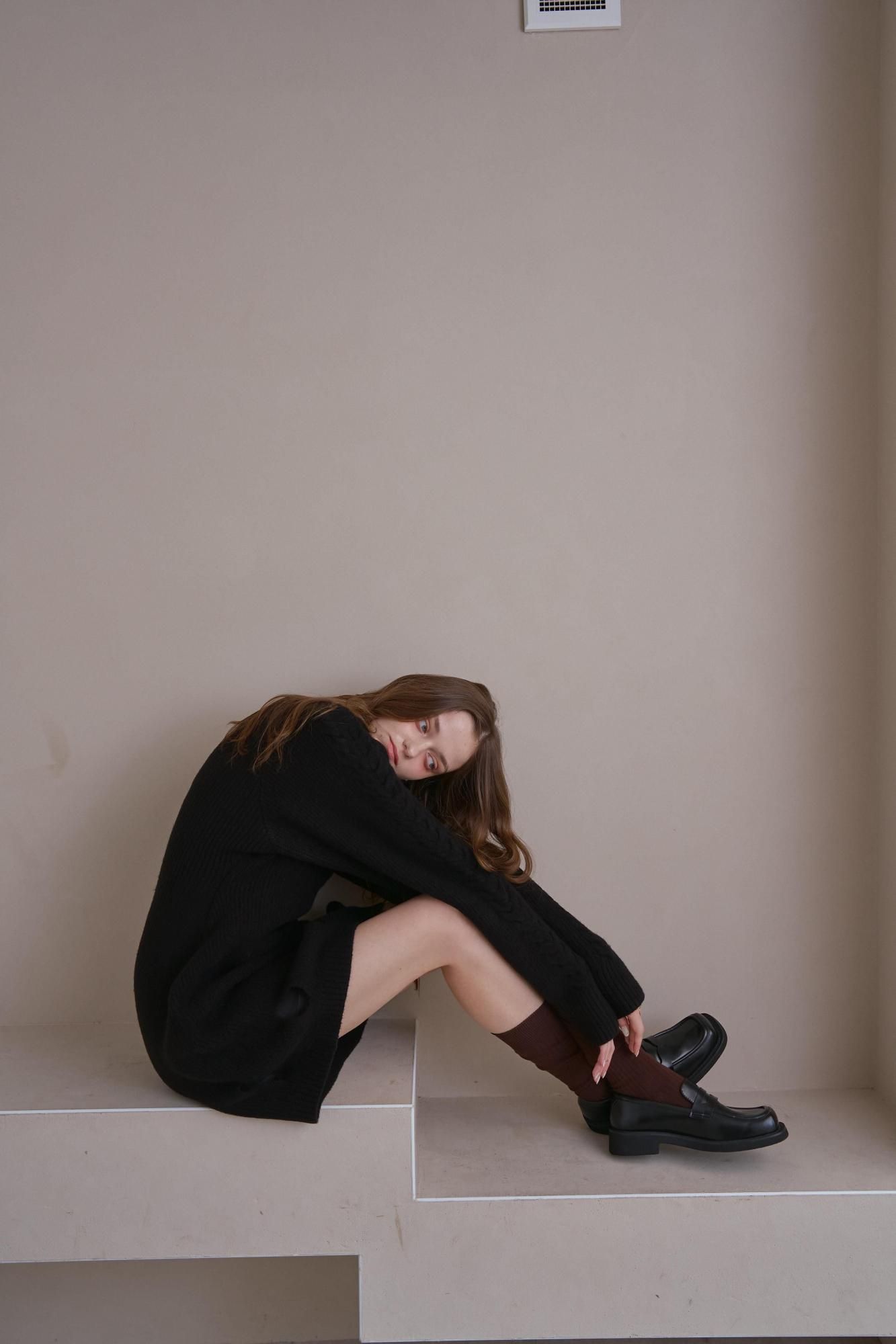 ミニニットワンピース（BLACK） - PINUE