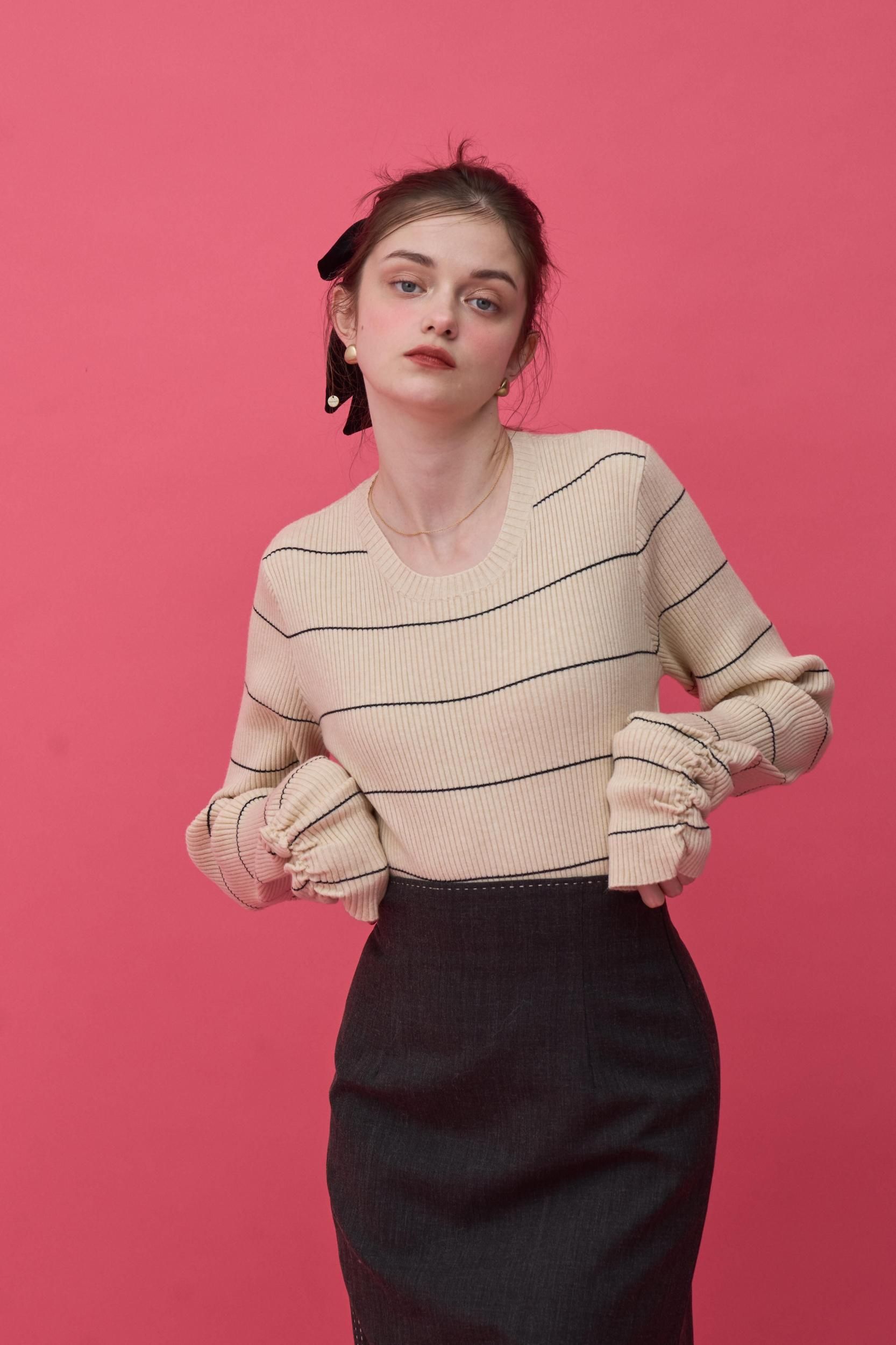 シアーニットワンピース（PINK） - PINUE