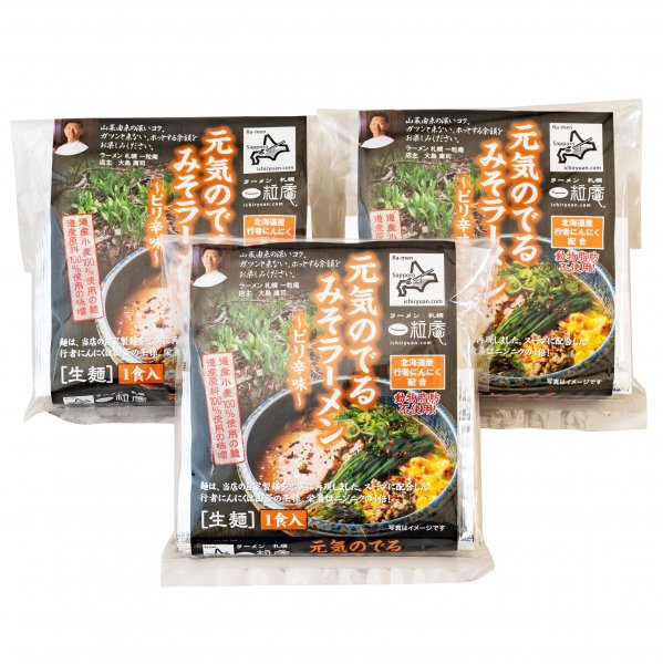<img class='new_mark_img1' src='https://img.shop-pro.jp/img/new/icons61.gif' style='border:none;display:inline;margin:0px;padding:0px;width:auto;' />【生麺／３食】元気のでるみそラーメン：個包装：コンパクト箱の商品画像