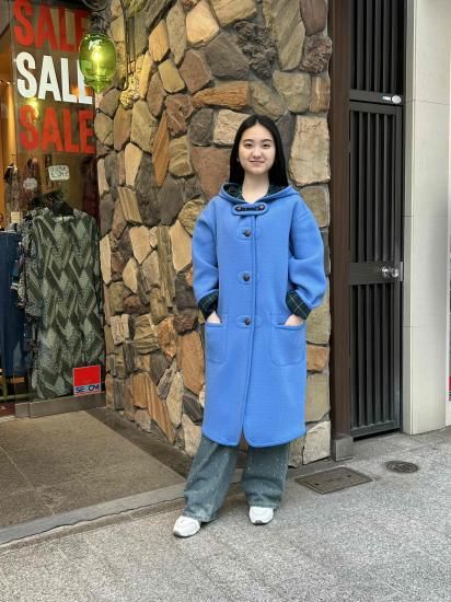 新色】元町チャーミングコート - ブルー<ロング丈> - 横浜元町 新色】元町チャーミングコート - ブルー<ロング丈> - 横浜元町