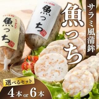 【マツコが絶賛！】 サラミ風かまぼこ「魚っち」4本・6本セット 【浜崎蒲鉾店】