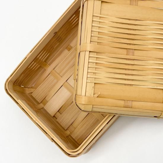 鹿児島竹細工　創作竹芸　とみなが　竹籠　ワンハンドル　湯籠　野菜籠　新品　未使用 鹿児島竹細工 創作竹芸 とみなが 竹籠 ワンハンドル 湯籠 野菜籠