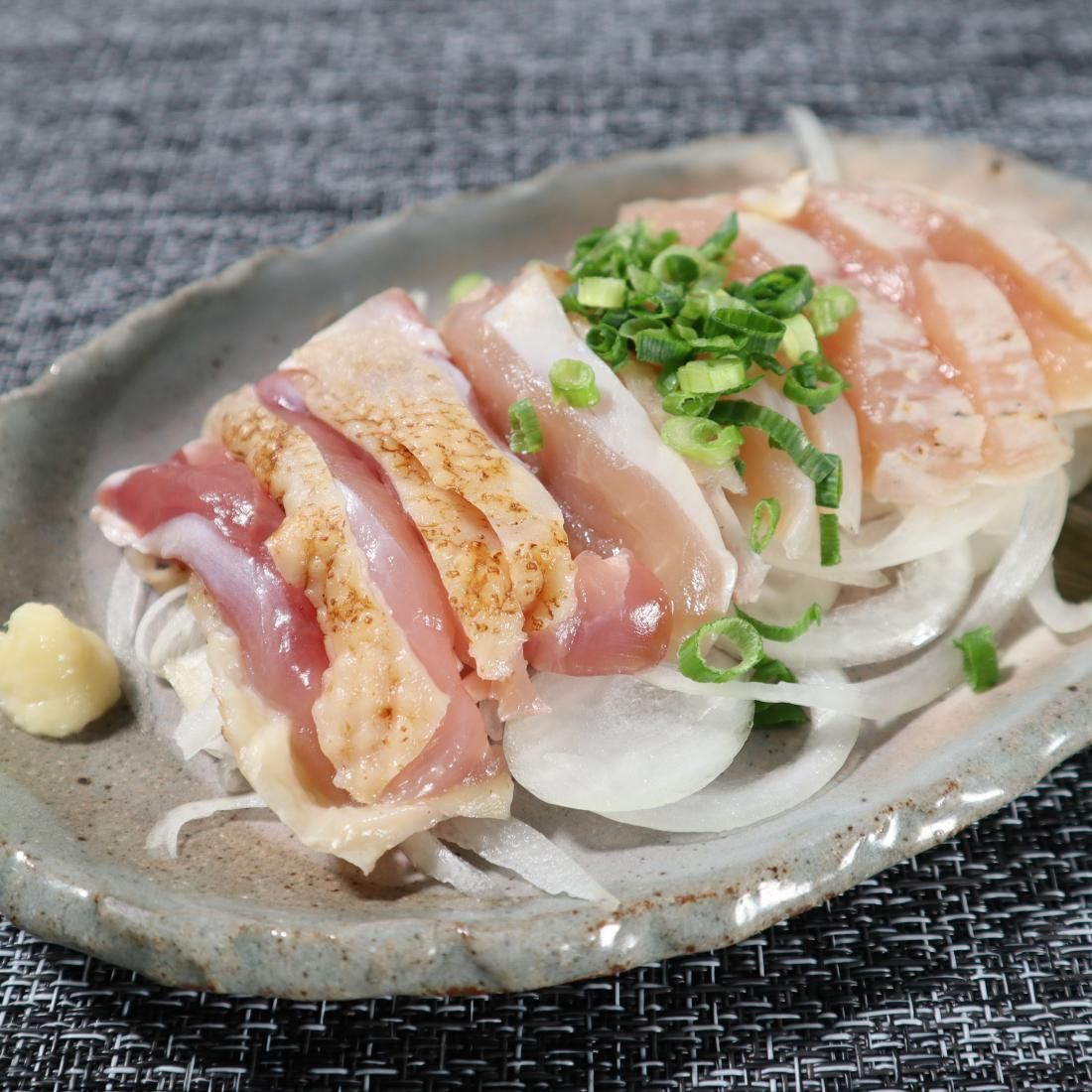 醤油のいらないさつま若しゃも鶏さし　バラエティーセット（カット済み）
