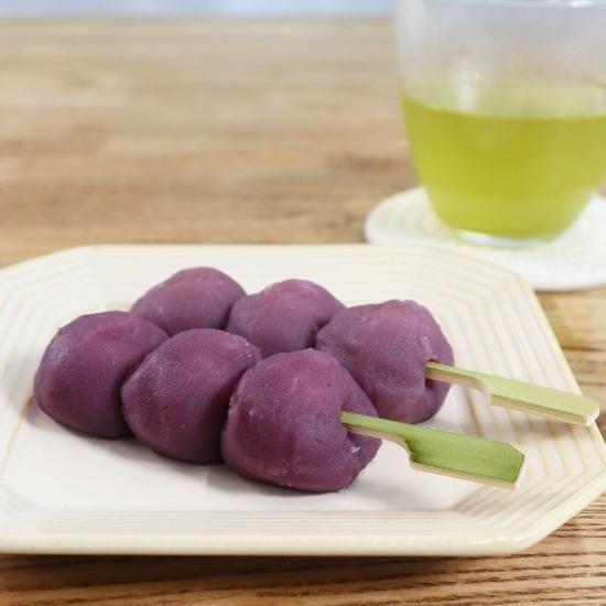 彦一だんご 12本入り（小豆だんご6本入りと紫芋だんご6本入り） - 津曲