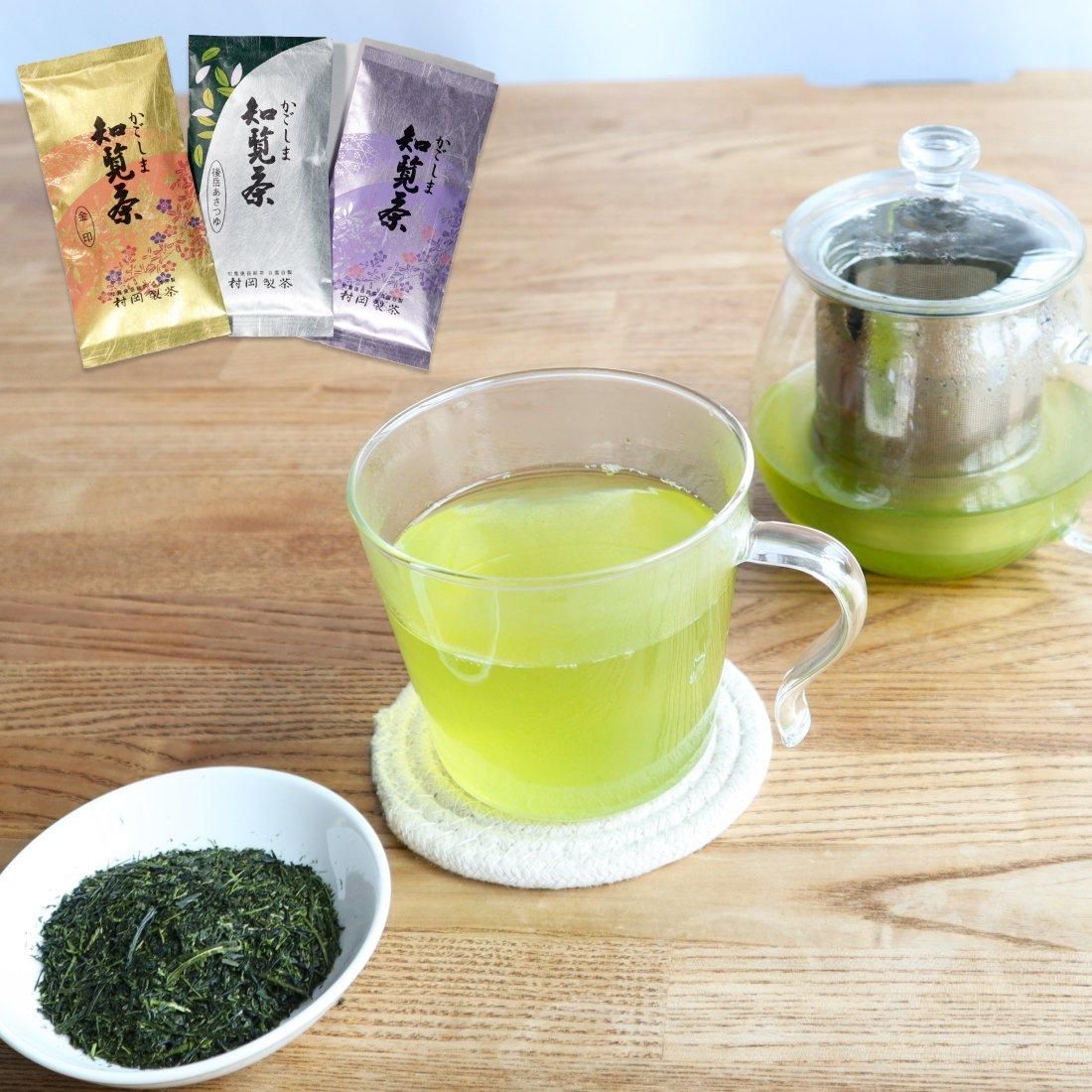 【2025年新茶】かごしま知覧茶 3種飲み比べ 茶葉100g×3袋【村岡製茶】