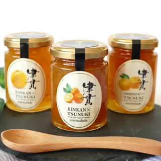 【甘く芳醇な香り】ウイスキー「津貫」入りマーマレード3本セット（金柑/甘夏/河内晩柑）