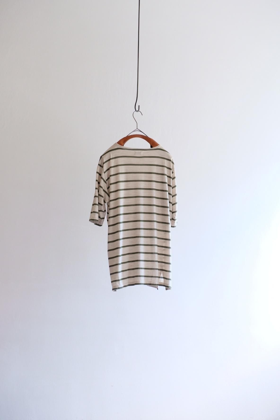 maatee&sons 柿乃葉 Silk Border Busque Tee Ex Washable Silk Border Busque Tee - 商品帖 | 柿乃葉