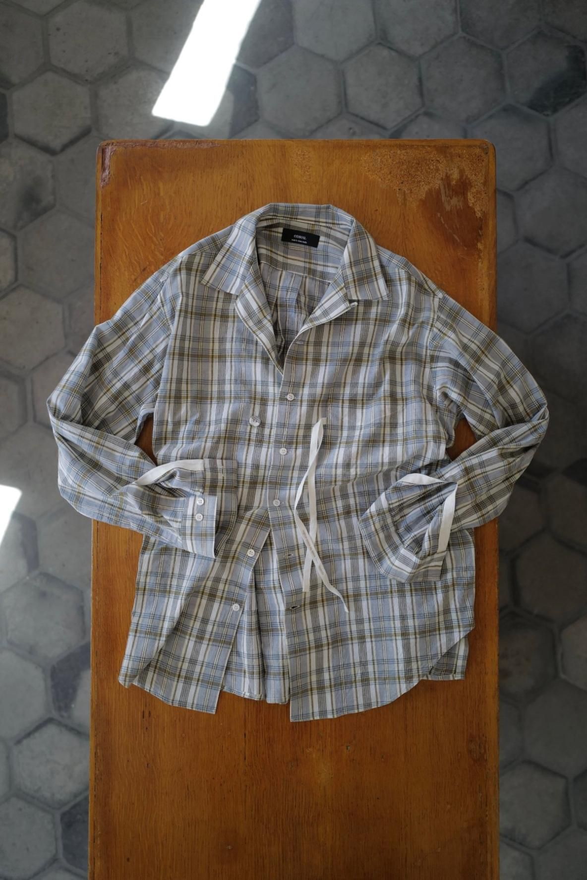 Ex Open Collar Ribbon Shirt with Remake Bag - 商品帖 | 柿 Ex Open Collar Ribbon Shirt with Remake Bag - 商品帖 | 柿