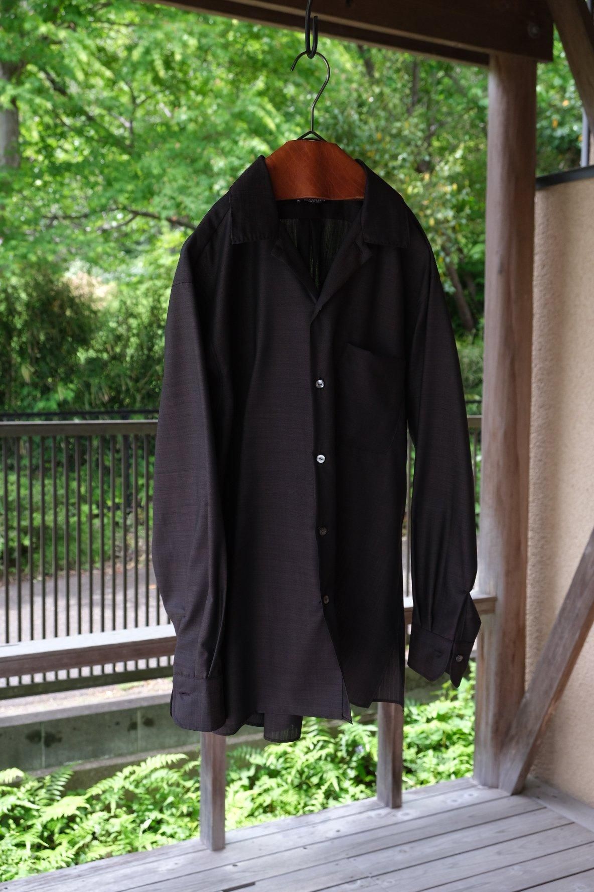 H Wool One-piece Collar Shirt - 商品帖 | 柿乃葉 / KAKINOHAHANARE H Wool One-piece Collar Shirt - 商品帖 | 柿乃葉 / KAKINOHAHANARE