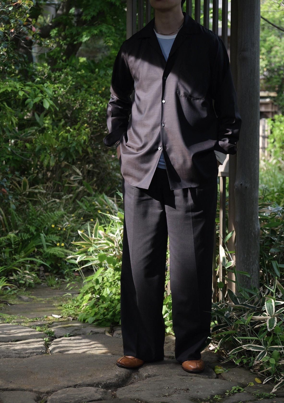 H Wool One-piece Collar Shirt - 商品帖 | 柿乃葉 / KAKINOHAHANARE H Wool One-piece Collar Shirt - 商品帖 | 柿乃葉 / KAKINOHAHANARE