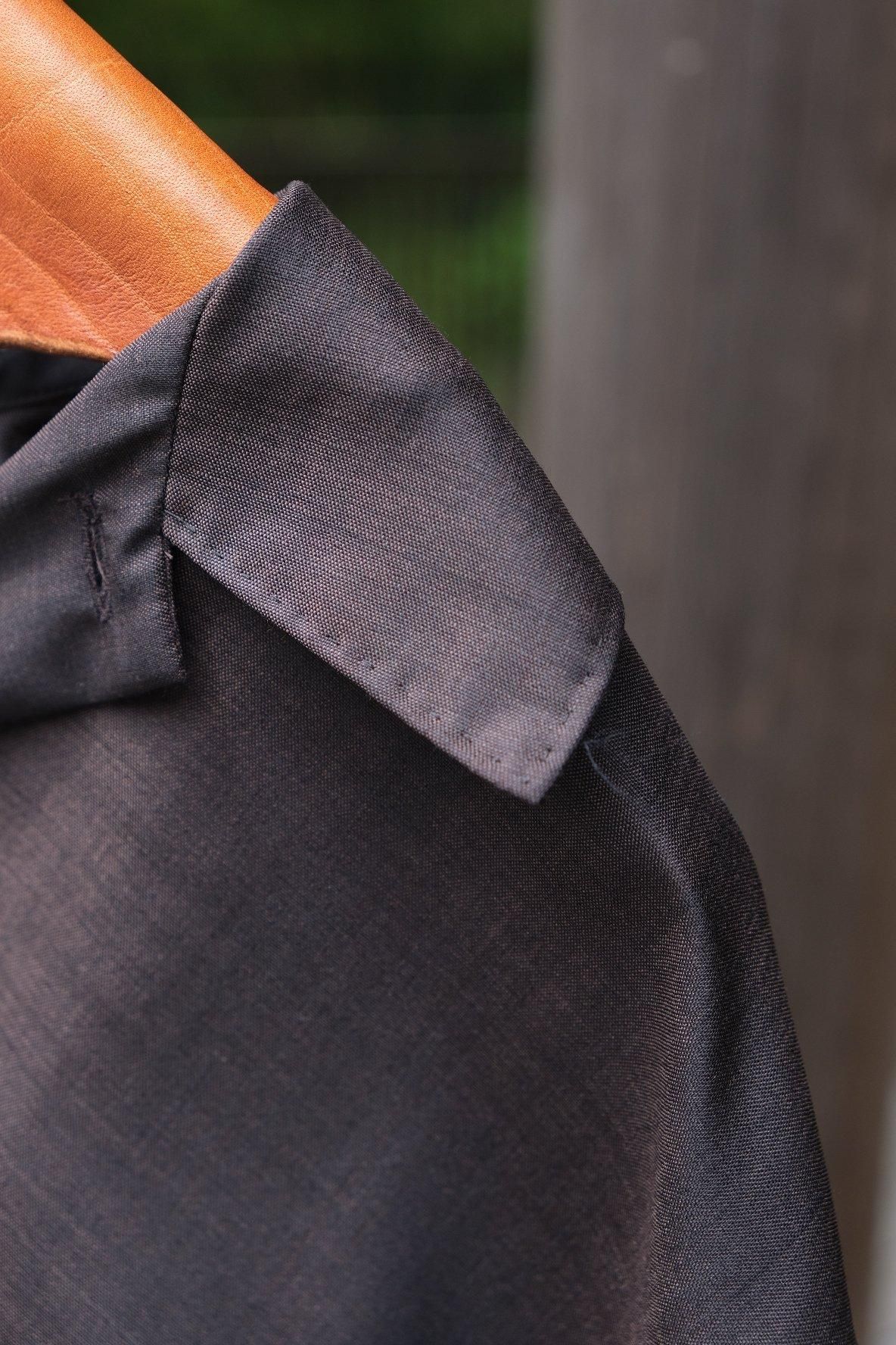 H Wool One-piece Collar Shirt - 商品帖 | 柿乃葉 / KAKINOHAHANARE H Wool One-piece Collar Shirt - 商品帖 | 柿乃葉 / KAKINOHAHANARE