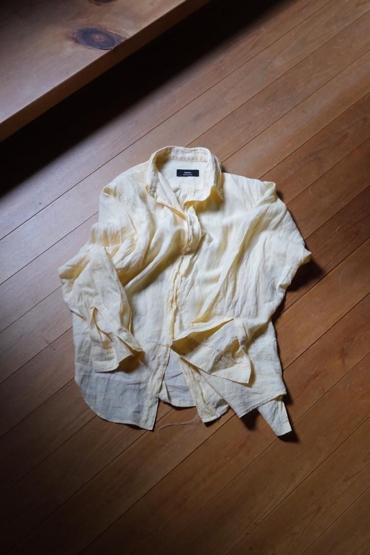 柿乃葉 別注 Ex. ensou Rough Cut Shirt Linen Rough Cut Shirt - 商品帖 | 柿乃葉 / KAKINOHAHANARE