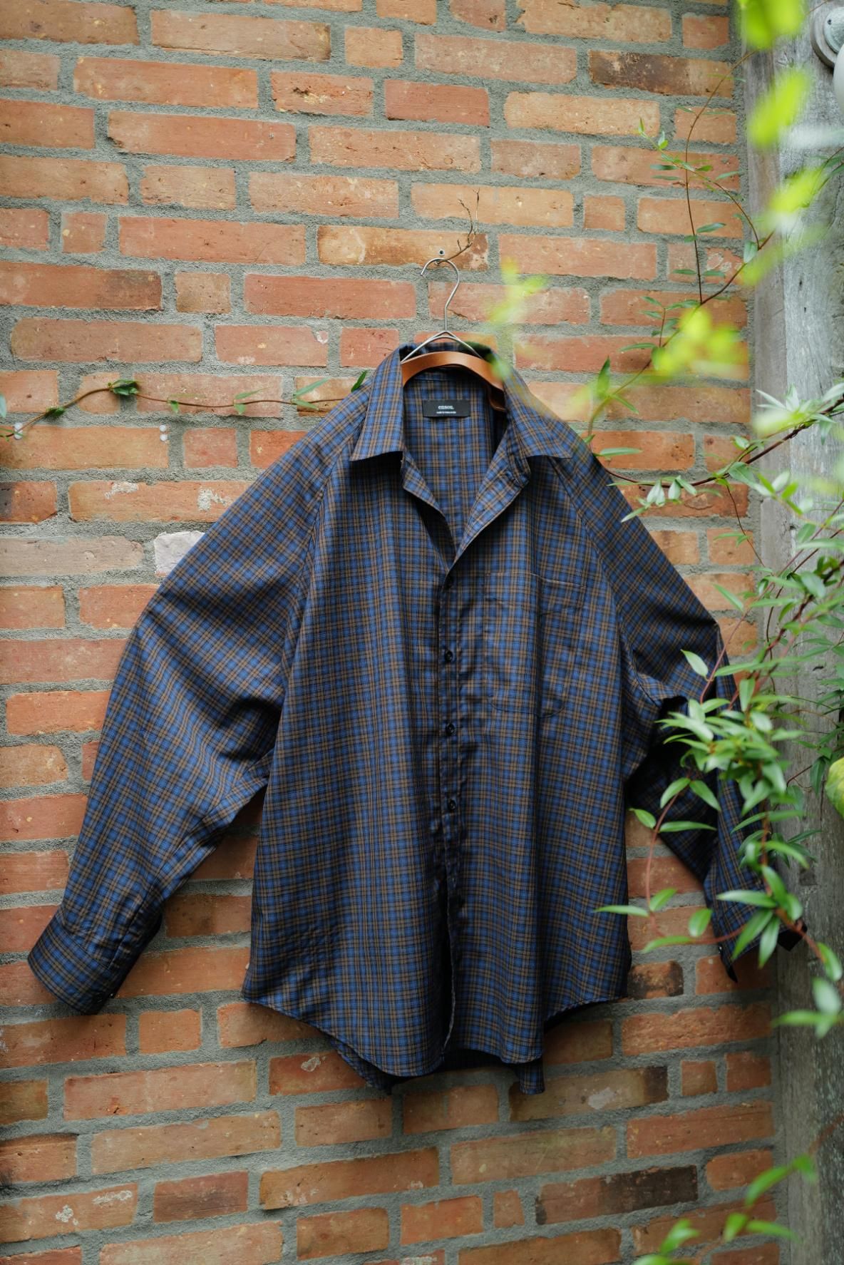 ANSNAM 柿乃葉別注 Chopped Collar Shirt Ex Cut Off Collar Shirt