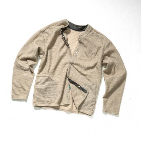送料無料】 ULSUS（ウルサス）Double Side Cardigan Milk Tea /Alpha