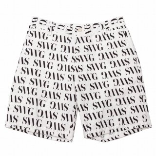 SWG PATTERN SHORTS  WHITE