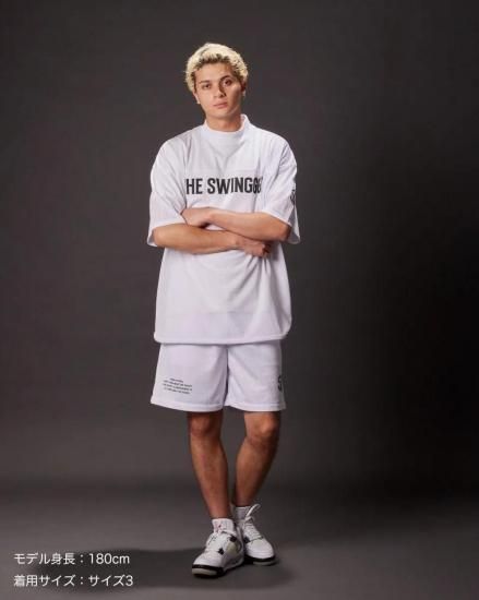 SWINGGGR MESH MOCK NECK TEE
