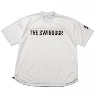 MESH MOCK NECK TEE, WHITE