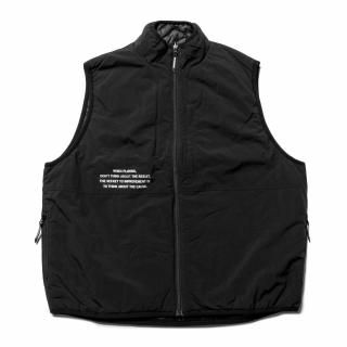 QUILT REVERSIBLE VEST, BLACK