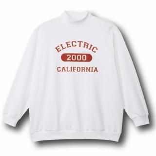 COLLEGE MOCK NECK SWEAT - WHITE