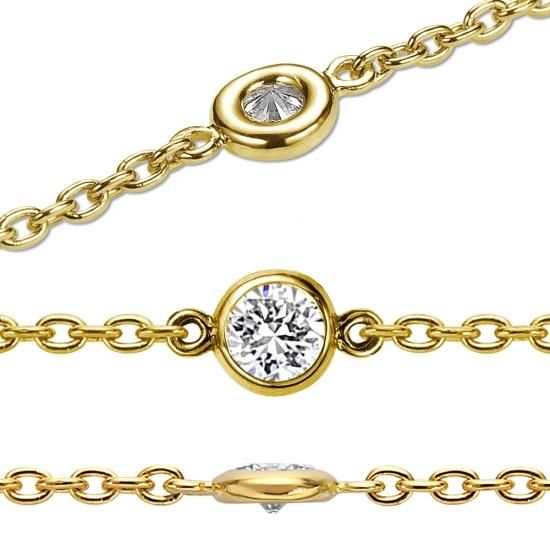 K18 9石ダイヤネックレス | ベゼル | 0.9ct - ジュエリーサロン K18 9石ダイヤネックレス | ベゼル | 0.9ct - ジュエリーサロン