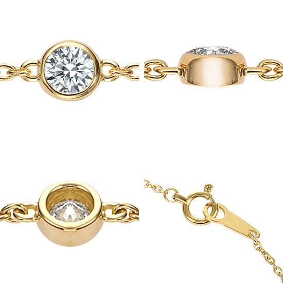 シノエクラ　18金　ダイヤ　ブレスレット　15.5センチ シノエクラ 18金 ダイヤブレスレット 15.5センチ