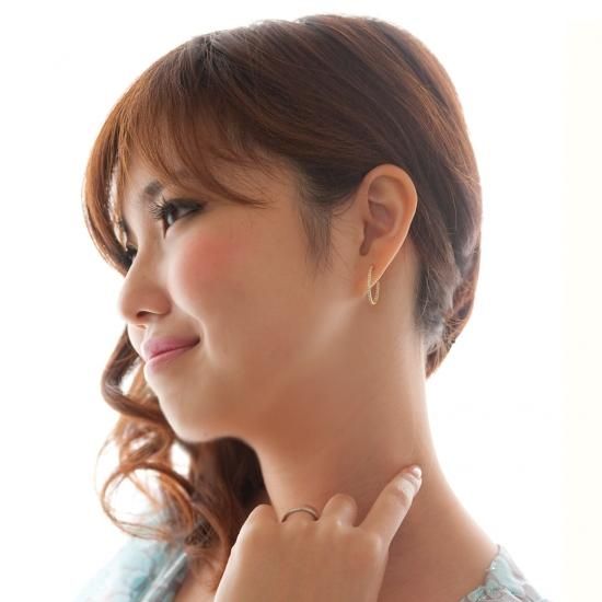 1ct天然ダイヤモンド フープピアス 0.50 0.50 ダイヤモンド フープピアス 1ct(Total) G～I VVS～VS EX～VERY