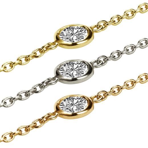 K18 15石ダイヤモンドステーションネックレス | ロング K18 15石ダイヤモンドステーションネックレス | ロング