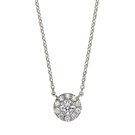 新作】Pt ダイヤモンドネックレス Fleur（フルール） 0.1ct EXCELLENT