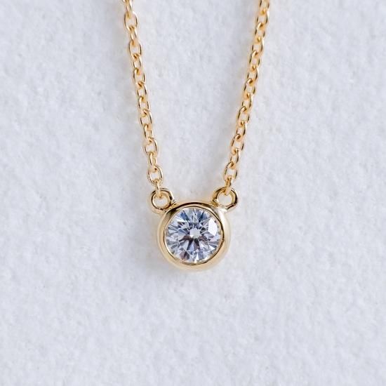 K18 ダイヤモンド ネックレス Bezel Plus(ベゼル・プリュス)0.1ct G
