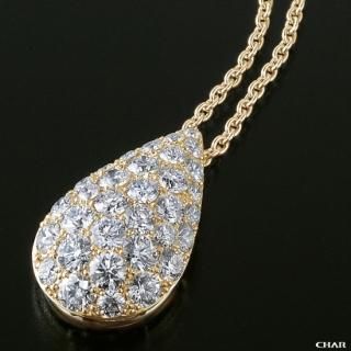 K18 ダイヤモンドパヴェ 2.0CT ドロップネックレスの商品画像
