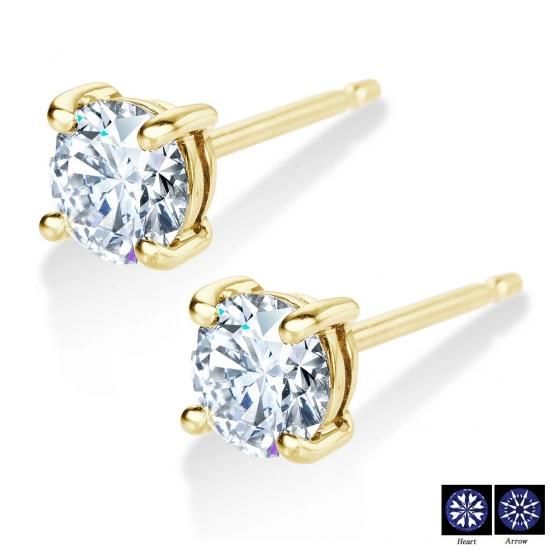 スペシャル特典 k18WG天然ダイヤモンドハートピアス0.3ct×2 一粒 （K18 アクセサリー