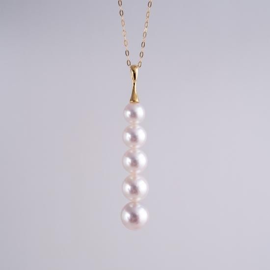 K18 アコヤパール グラデーション ネックレス 8.5mm CASTITA （キャス