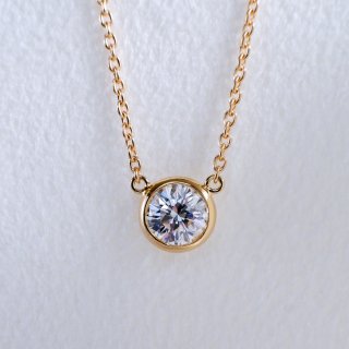 【ジュエリー リフォーム】K18 ダイヤモンド ベゼルネックレス 0.8ct〜1ctの商品画像
