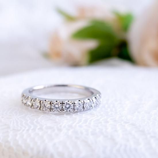Pt950 ダイヤモンド バンドリング | 0.5ct - ShinoEclat Bridal