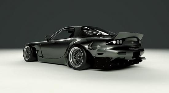 1/10RCボデ【FD3S Rocket Bunny】 1-10 Rocket Bunny FD3S RX-7 Mazda Body w- 3D DECALS (200mm