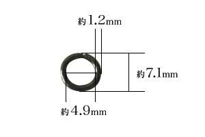 丸カン1.2×5【黒ニッケル】30コ