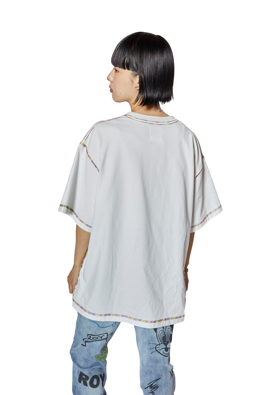 配色ステッチTシャツ - ROY reflect overjoy 配色ステッチTシャツ - ROY reflect overjoy