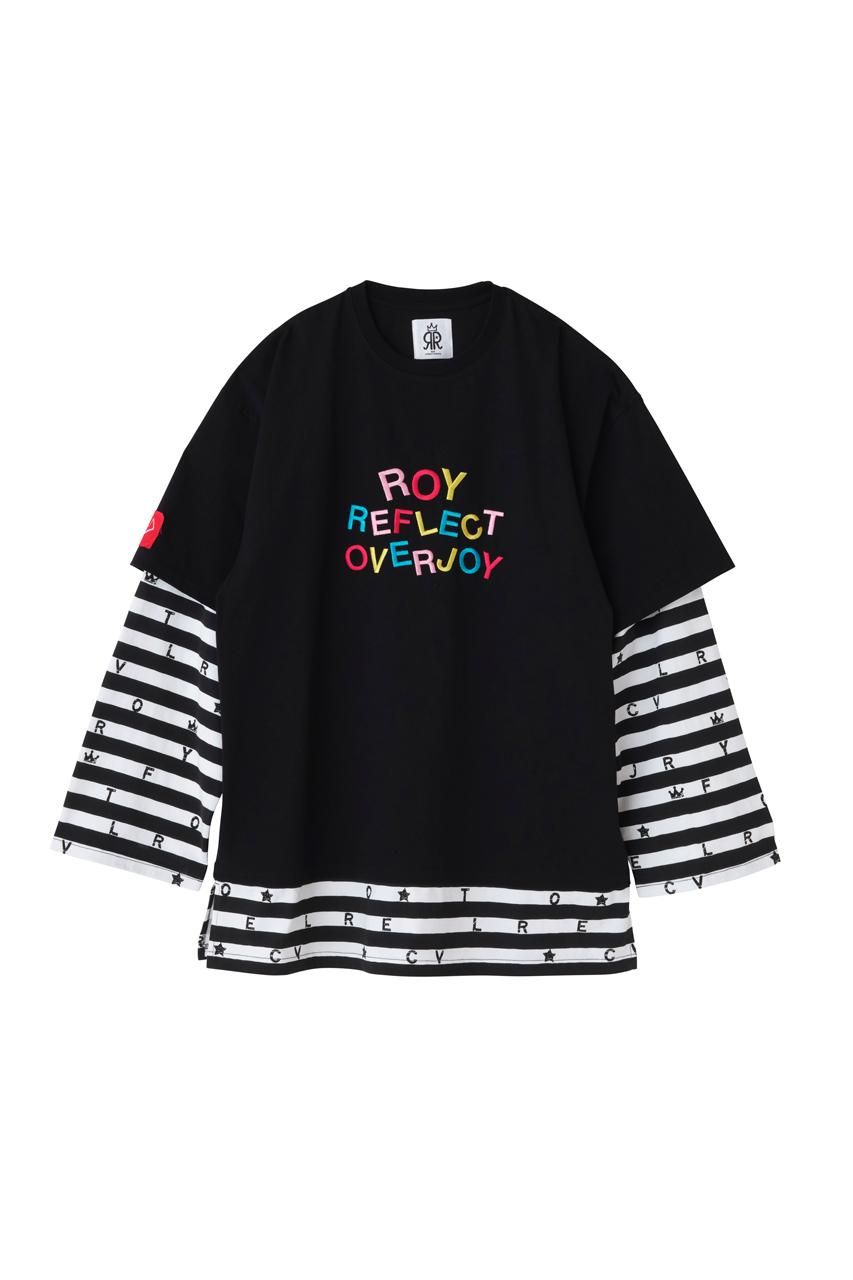 レイヤードボーダーロングスリーブＴシャツ - ROY reflect overjoy