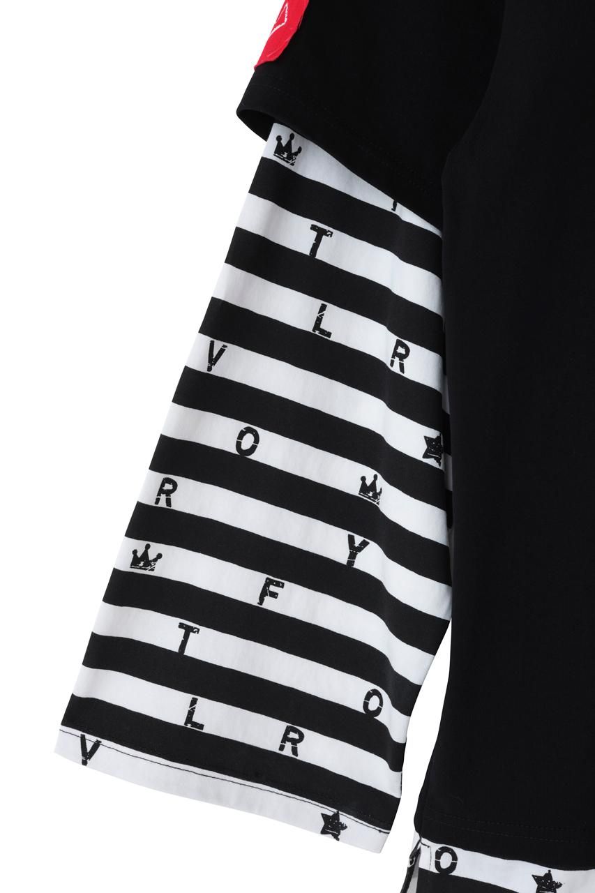 レイヤードボーダーロングスリーブTシャツ - ROY reflect overjoy