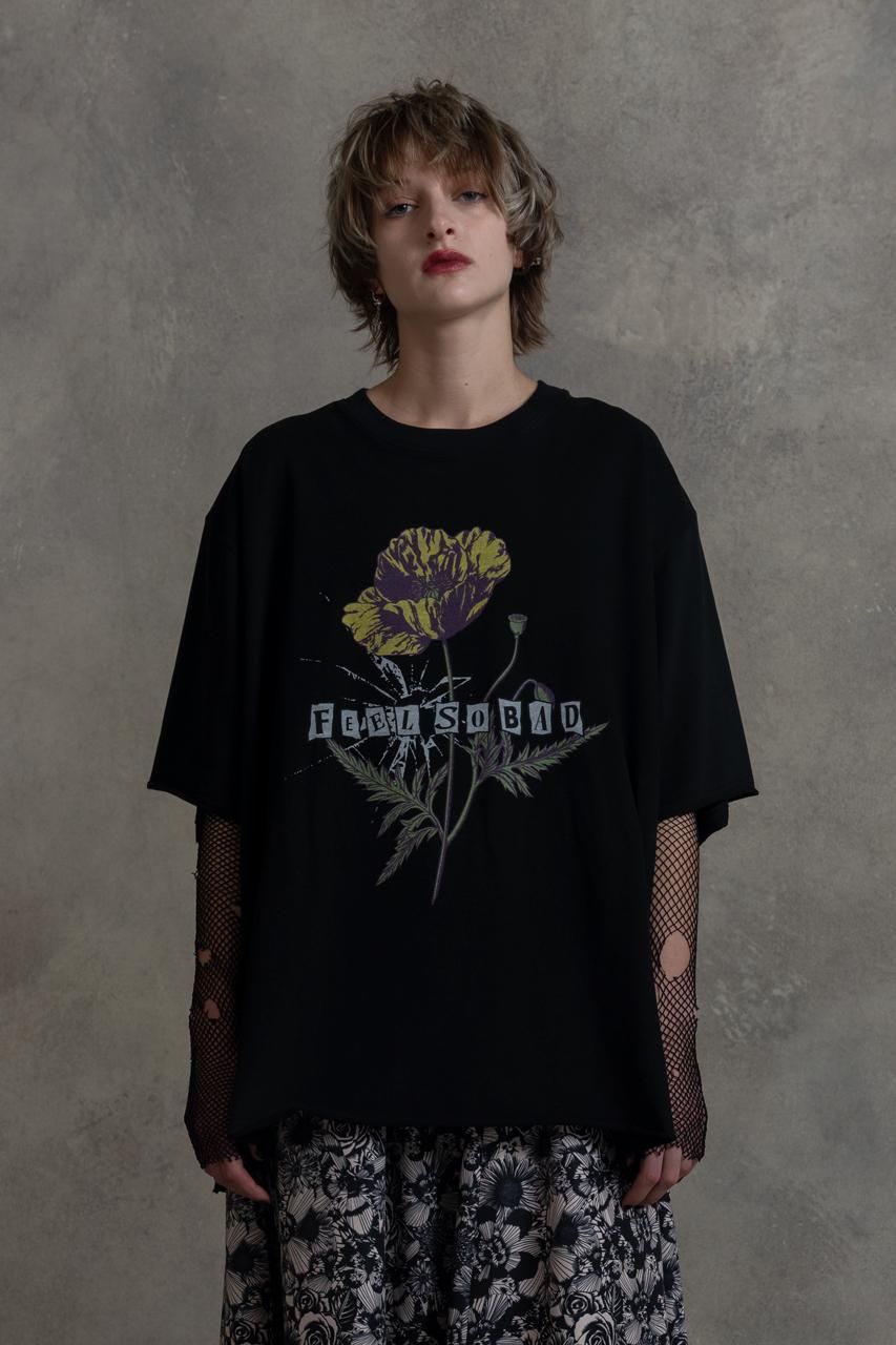フラワープリントビッグTシャツ - ROY reflect overjoy フラワープリントビッグTシャツ - ROY reflect overjoy