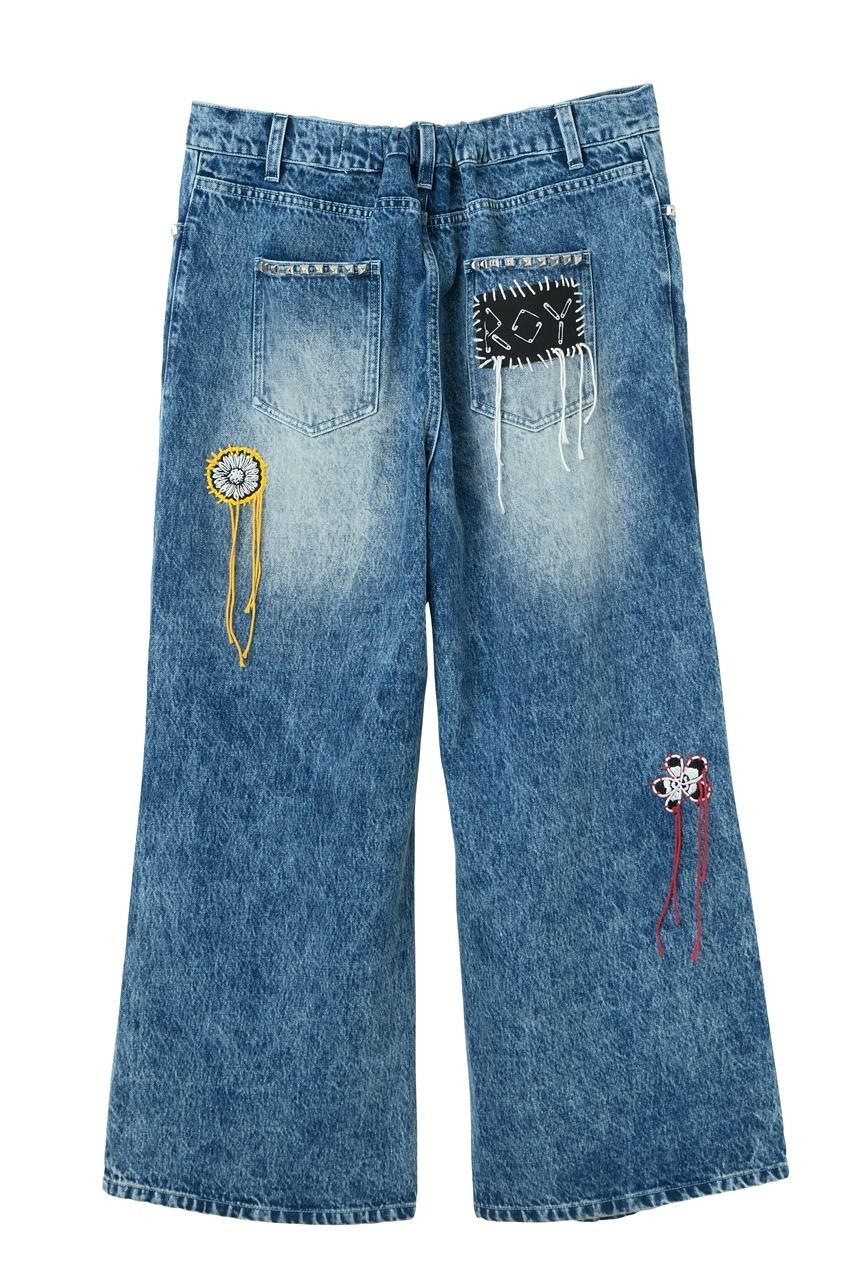 クラッシュデニムパンツ - ROY reflect overjoy クラッシュデニムパンツ - ROY reflect overjoy