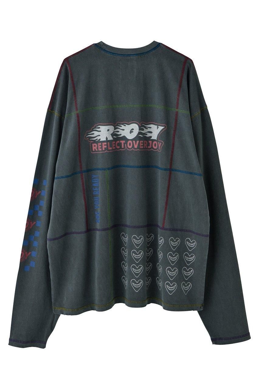 配色ステッチロングスリーブTシャツ - ROY reflect overjoy 配色ステッチロングスリーブTシャツ - ROY reflect overjoy