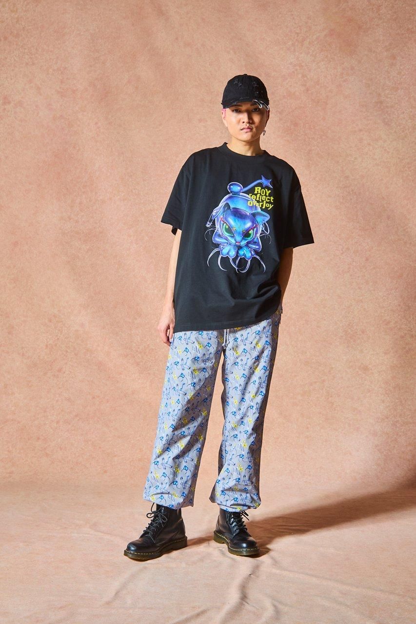 プリントモックネックTシャツ - ROY reflect overjoy プリントモックネックTシャツ - ROY reflect overjoy