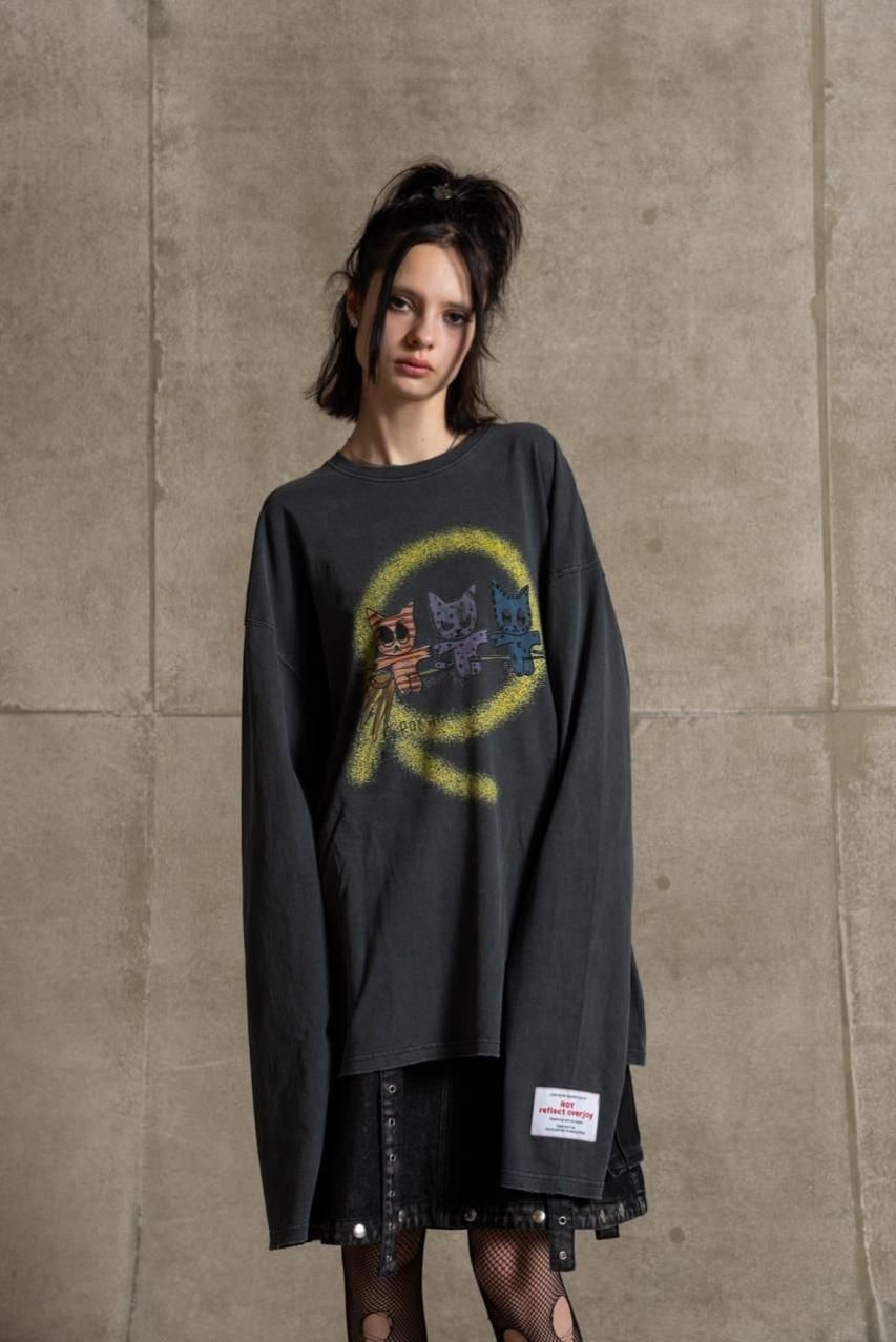 ロングスリーブダメージTシャツ - ROY reflect overjoy