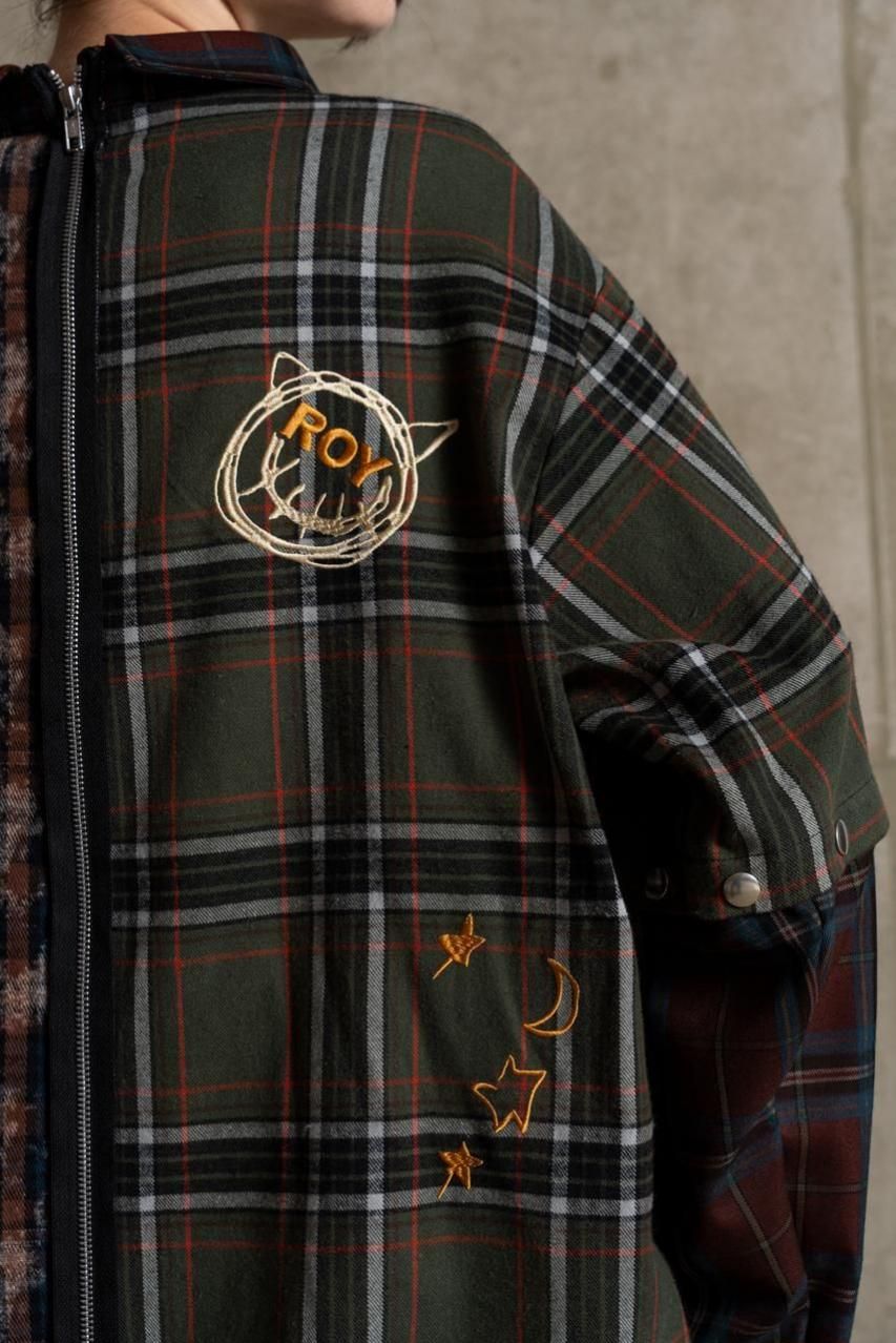 2WAYバックジップチェックシャツ - ROY reflect overjoy