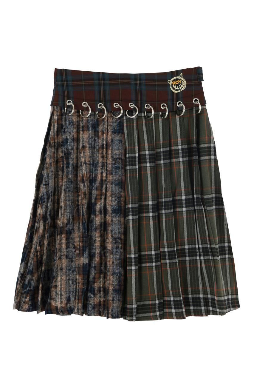 ROY LiSA チェックプリーツスカート レッド LiSA | チェックの赤、青は、スカートとハーフパンツがあります