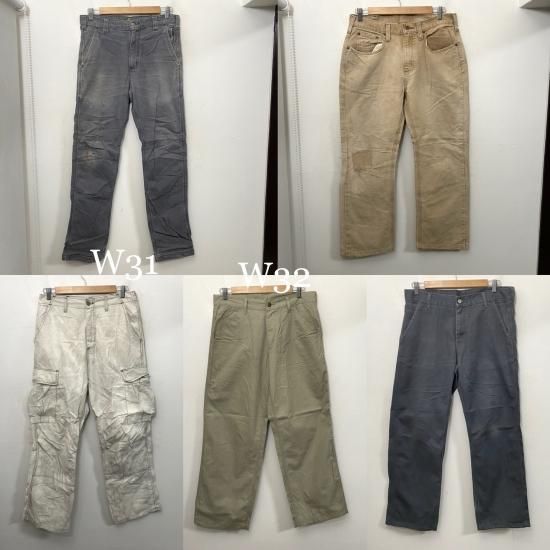 3.11(Fri) Carhartt ワークパンツMIX (W30~W40)×50着set カーハート ダブルニー ダック デニム ペインターパンツ  - サンライズコーポレーション